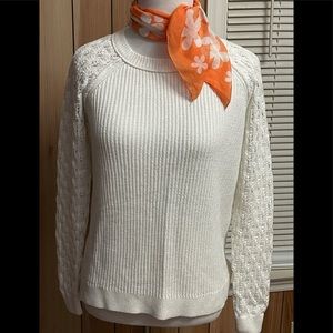 Loft white sweater .